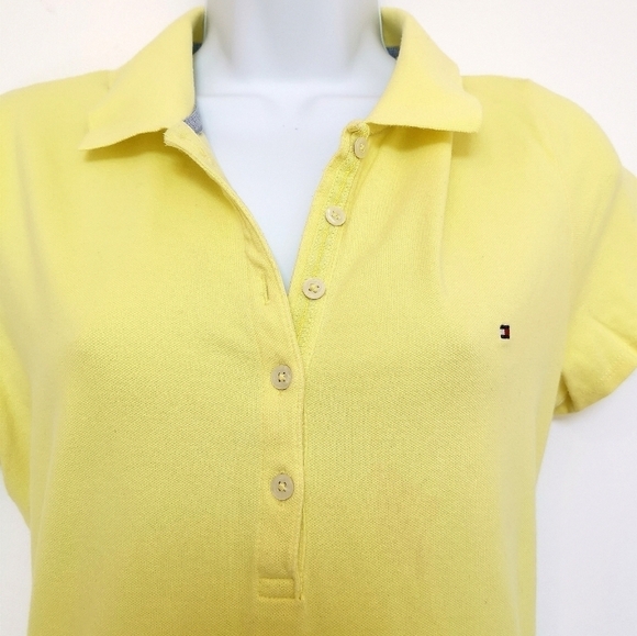 Tommy Hilfiger Yellow Polo / Golf shirt size L - Picture 7 of 9